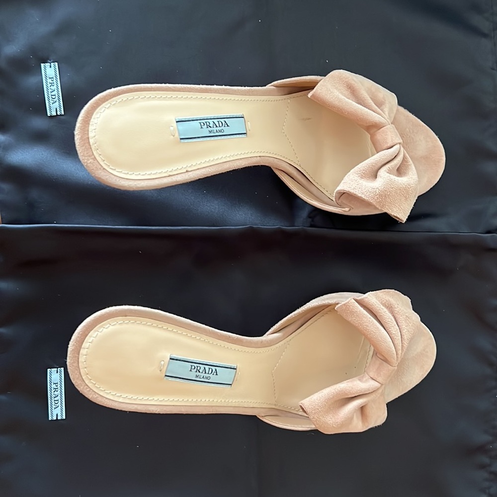 Prada Nude Calzature Donna Slide Sandals - 37 - Picture 3 of 8